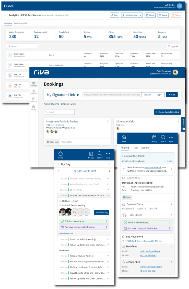 User interface for Riva platform.