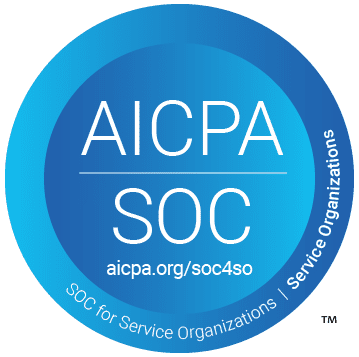 SOC for Service Organizations badge reading AICPA | SOC aicpa.org/soc4so