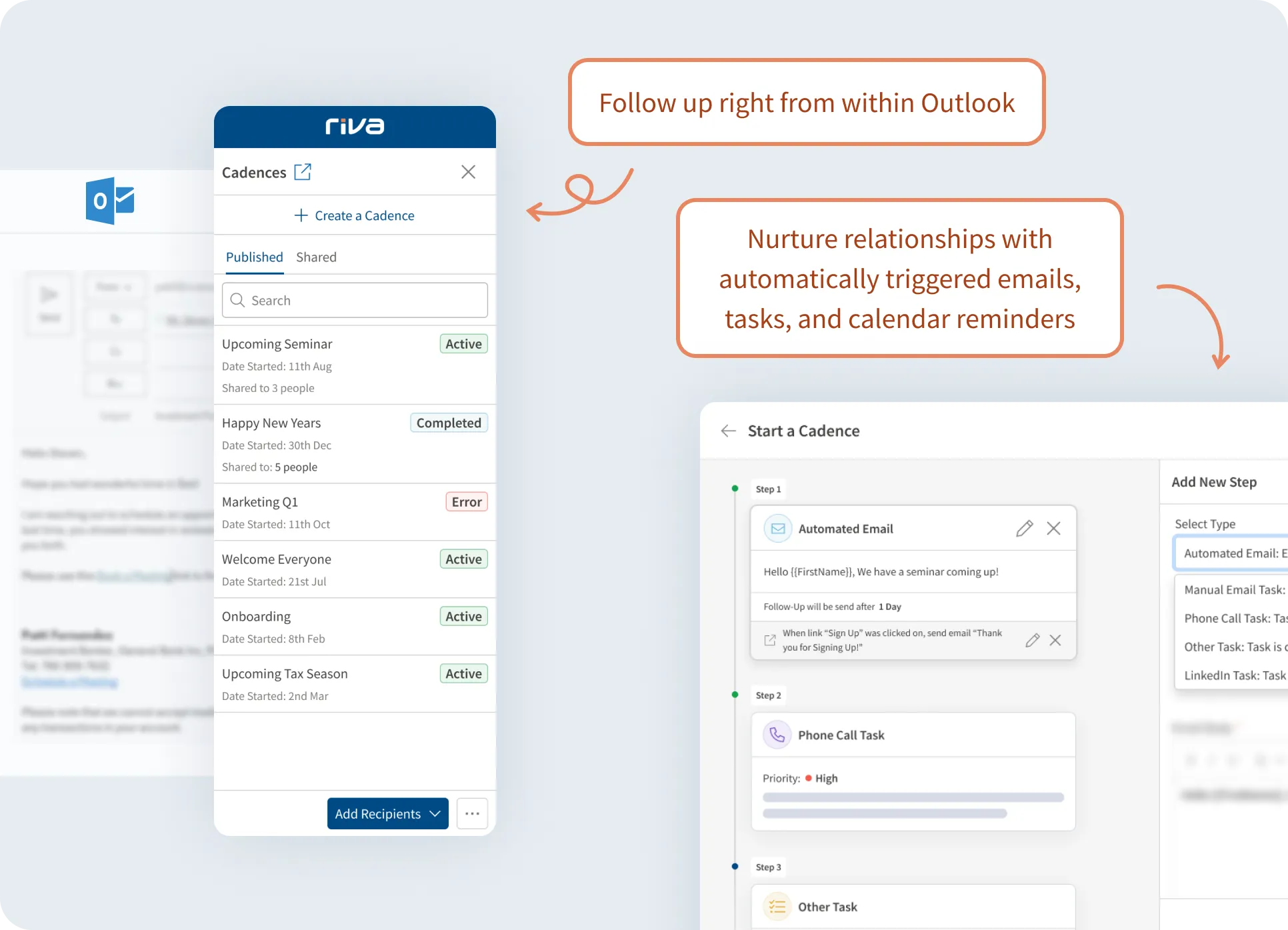 Multichannel automated cadences