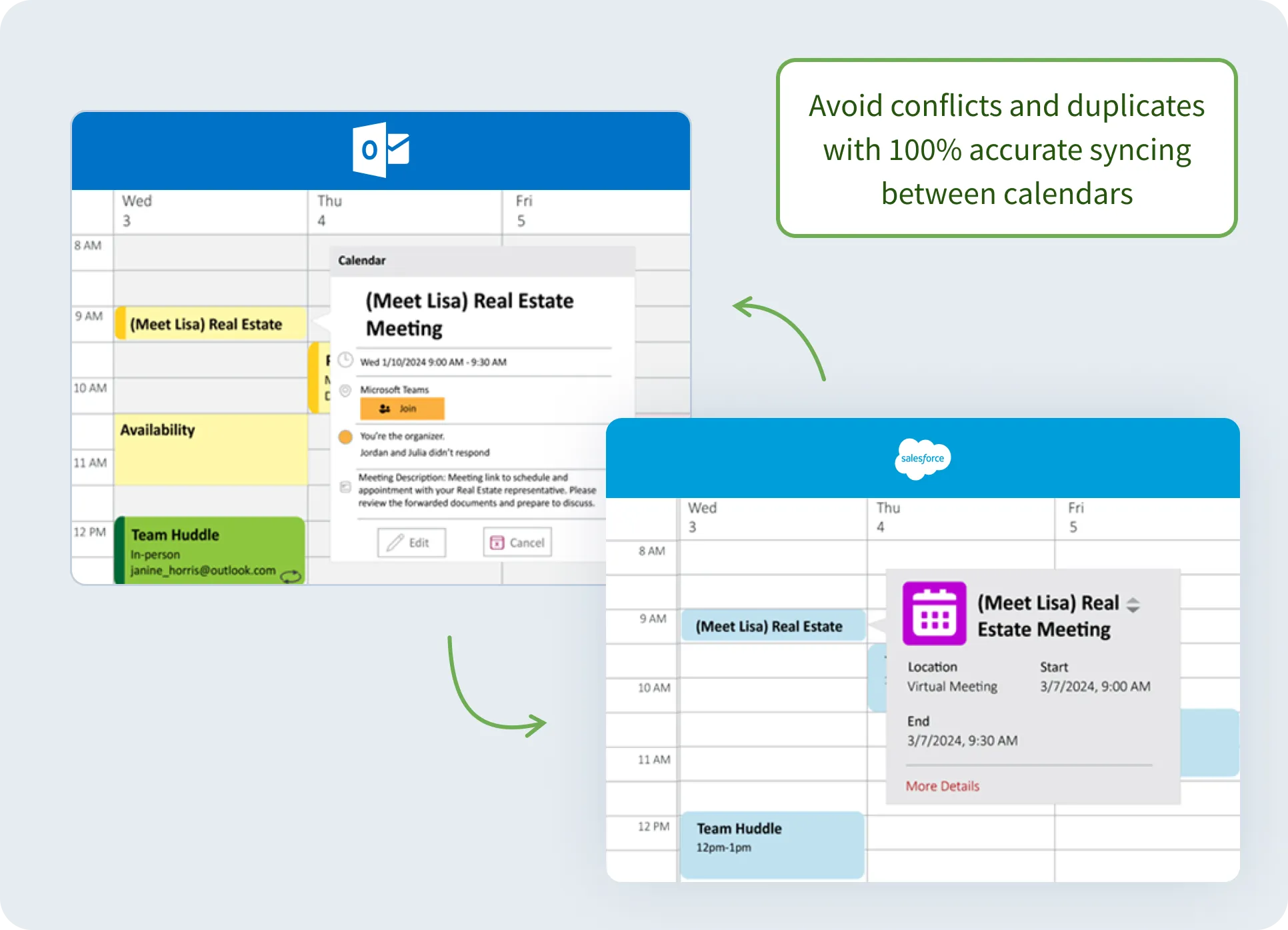 Salesforce and Outlook calendar sync