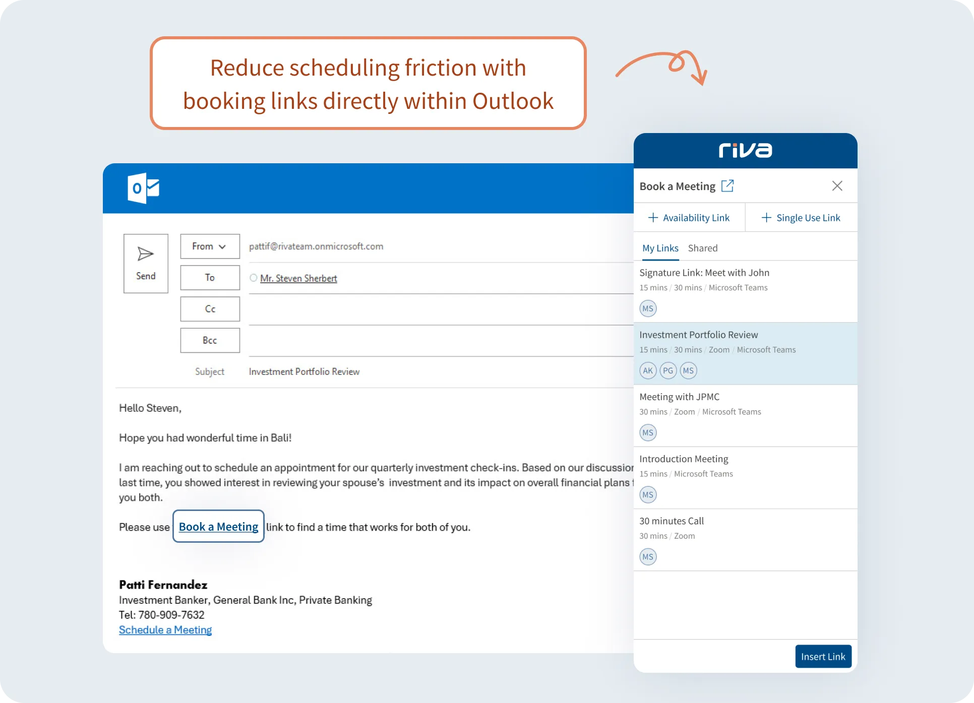 Easy booking scheduling with unique availability links