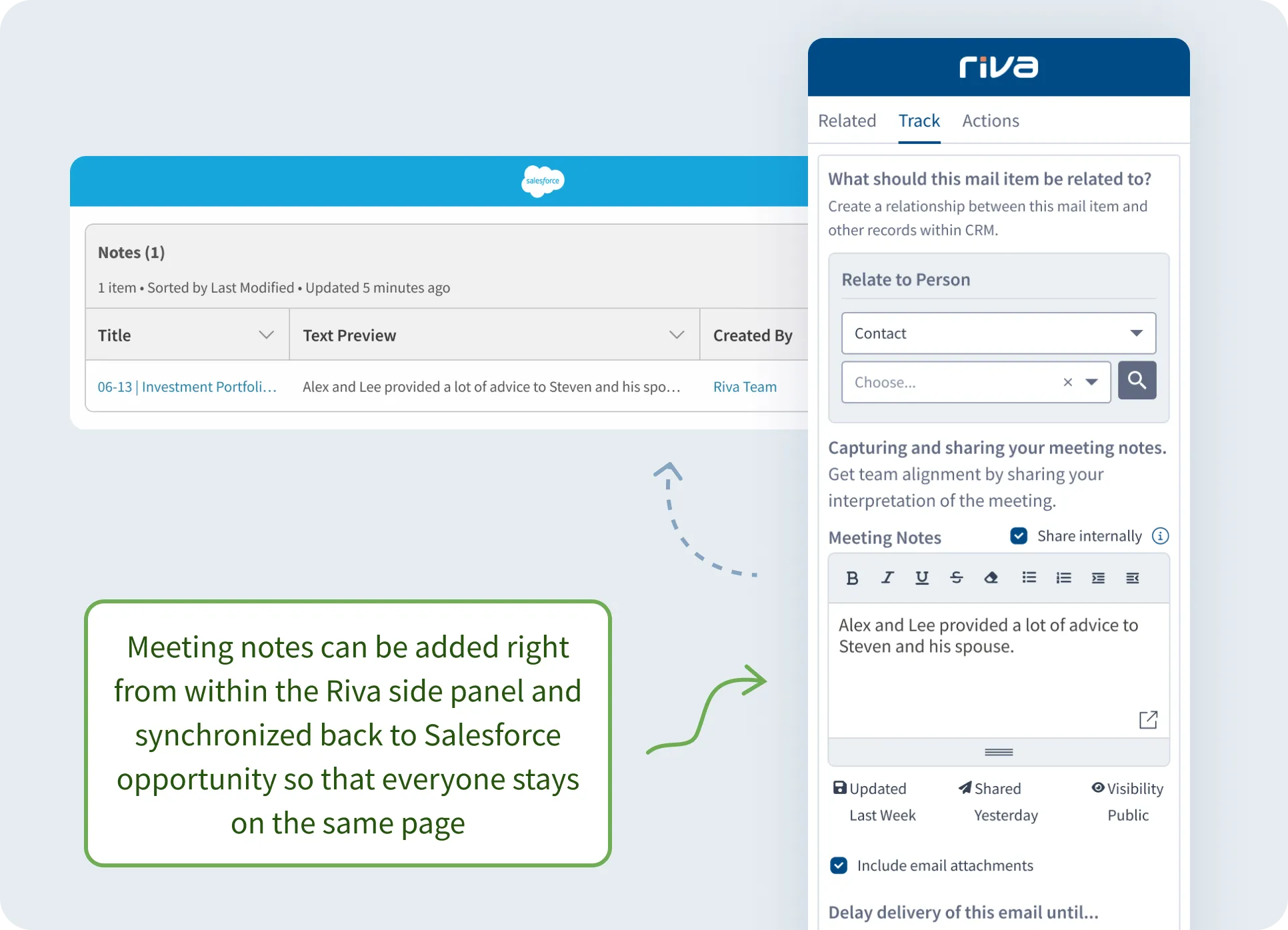 Relate client data to relevant Salesforce records